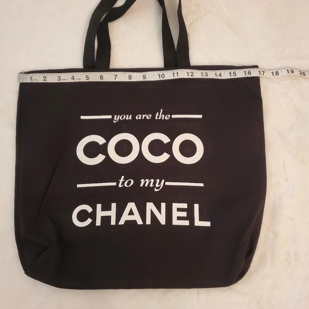#091-NEW! YOU ARE THE CoCo TO MY... TOTE FABULOUS, CHIC, SEXY COTTON TOTE BAG - Picture 13 of 14